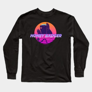 Honey Badger 80's Sunset Long Sleeve T-Shirt